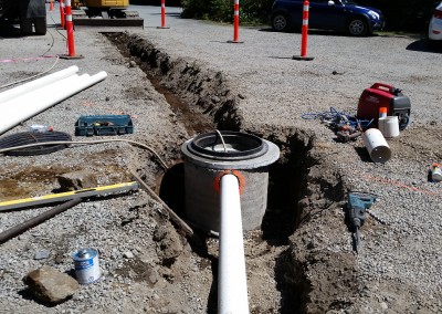 Drainage for Parking Lot Upgrade at Jamies Rainforest Inn, Tofino