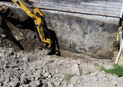 Waterproofing Foundation and Re-establishing Drainage, Tofino