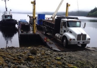 A photo of a truck showing our ability to access remote locations